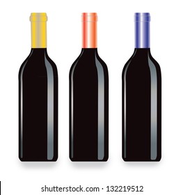 Wine bottles vector artwork