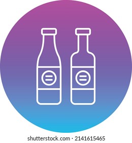 Wine Bottles vector icon. Can be used for printing, mobile and web applications.