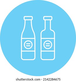 Wine Bottles vector icon. Can be used for printing, mobile and web applications.