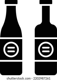 Wine Bottles vector icon. Can be used for printing, mobile and web applications.