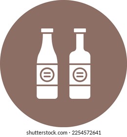 Wine Bottles vector icon. Can be used for printing, mobile and web applications.