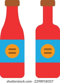 Wine Bottles vector icon. Can be used for printing, mobile and web applications.