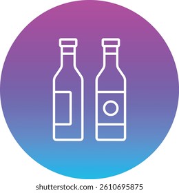 Wine Bottles vector icon. Can be used for printing, mobile and web applications.