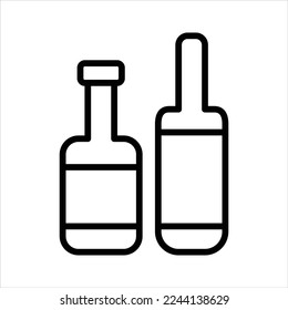 Wine bottles vector icon symbol design