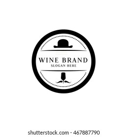 Wine brand vector logo template. Winery sign