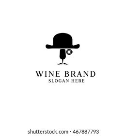 Wine brand vector logo template. Winery sign