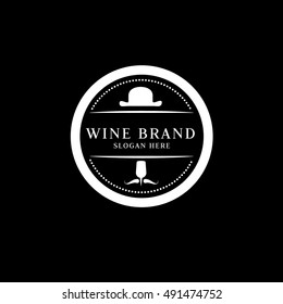 Wine brand vector logo template. Winery sign