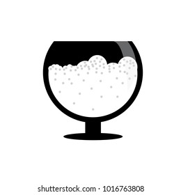 Wine bubble in glass
