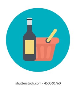 Wine Bucket Vector Icon