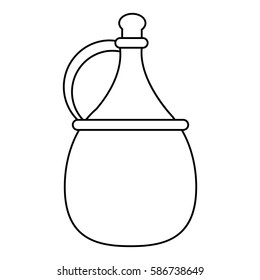 wine carafe cork thin line