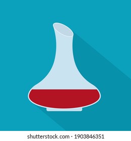 wine carafe, decanter  - vector illustration