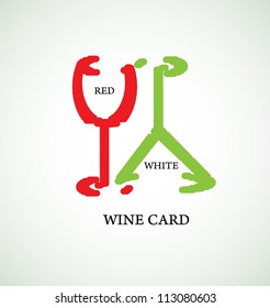 wine card concept background alcohol drink glass