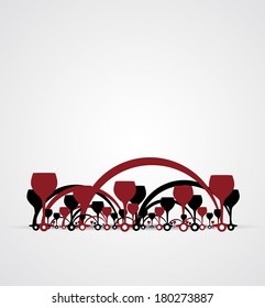 wine card concept background alcohol drink glass
