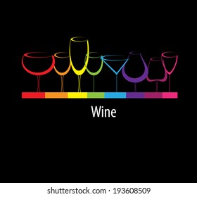 wine card concept background alcohol drink glass