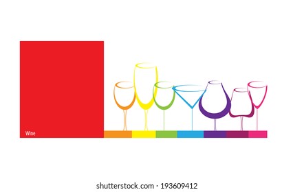 wine card concept background alcohol drink glass