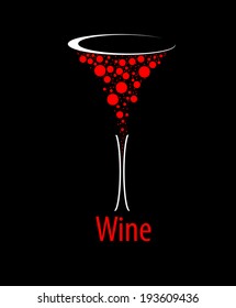 wine card concept background alcohol drink glass
