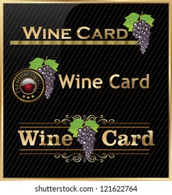 Wine card concept menu