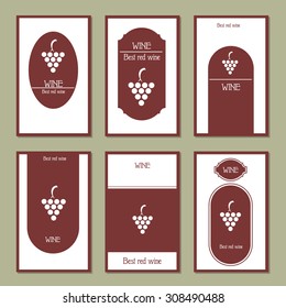 Wine card. Wine industry. Menu for restaurants and bars, labels and booklets. Wine and grapes.