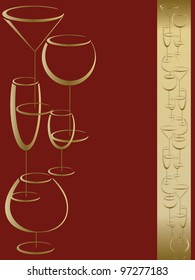 Wine card menu vector