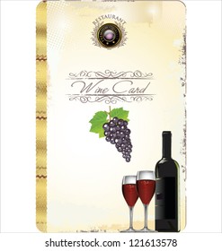 Wine card vector illustration