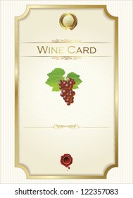 Wine card vector illustration