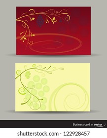 Wine cards in two versions, vector