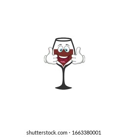 wine cartoon characters design with expression. you can use for stickers, pins, mascot or patches