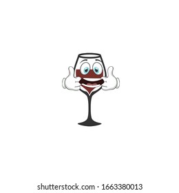 wine cartoon characters design with expression. you can use for stickers, pins, mascot or patches