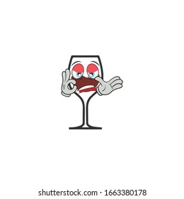 wine cartoon characters design with expression. you can use for stickers, pins, mascot or patches