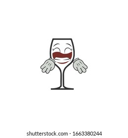 wine cartoon characters design with expression. you can use for stickers, pins, mascot or patches