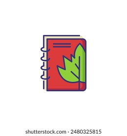 Wine catalog line icon. Planner, book, brochure. Winetasting concept. Vector illustration can be used for topics like winemaking, winery, booklet