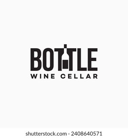 Wine cellar logo design template. Vector illustration.