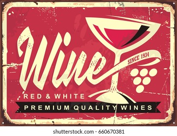 Wine Cellar Vintage Tin Sign - Eps10