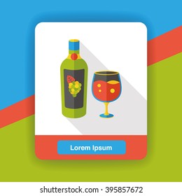 wine champagne flat icon