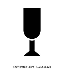 wine or champagne glass, restaurant solid black icon.