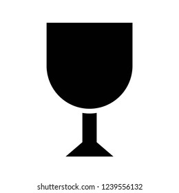 wine or champagne glass, restaurant solid black icon.