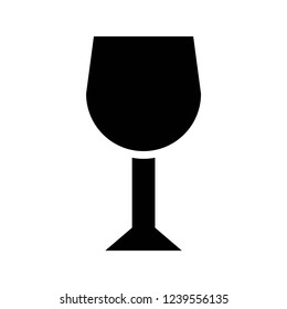 wine or champagne glass, restaurant solid black icon.