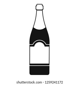 Wine champagne icon. Simple illustration of wine champagne vector icon for web design isolated on white background