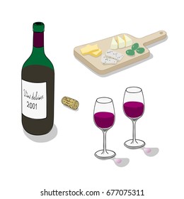 Wine and cheese