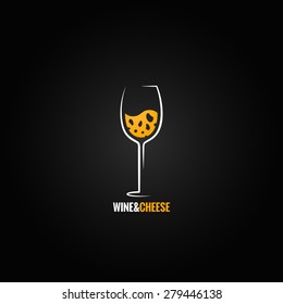 wine and cheese design background