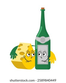 Wine and cheese are friends and lovers.