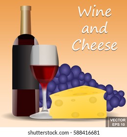 Wine and cheese. Snack. Celebration. Alcoholic drink.