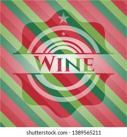 Wine christmas style badge. Vector Illustration. Detailed.