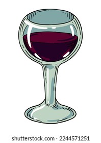 wine in classic cup drink icon