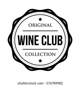 Wine Club Logo Vintage Isolated Label