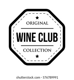 Wine Club Logo Vintage Isolated Label