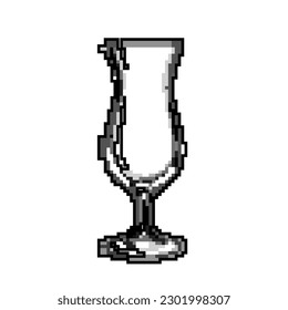 wine cocktail glasses game pixel art retro vector. bit wine cocktail glasses. old vintage illustration