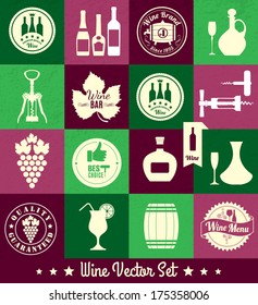 Wine collage background