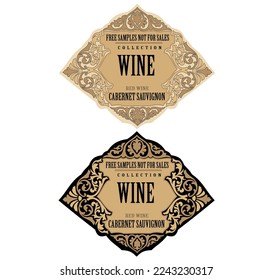 WINE COLLECTION LABEL DECORATIVE STICKER SPARKLING WINE