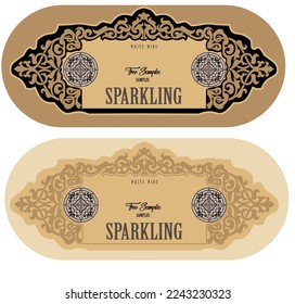 WINE COLLECTION LABEL DECORATIVE STICKER SPARKLING WINE